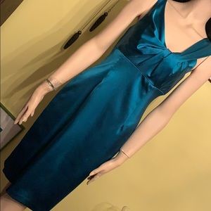 Teal David Meister Dress
